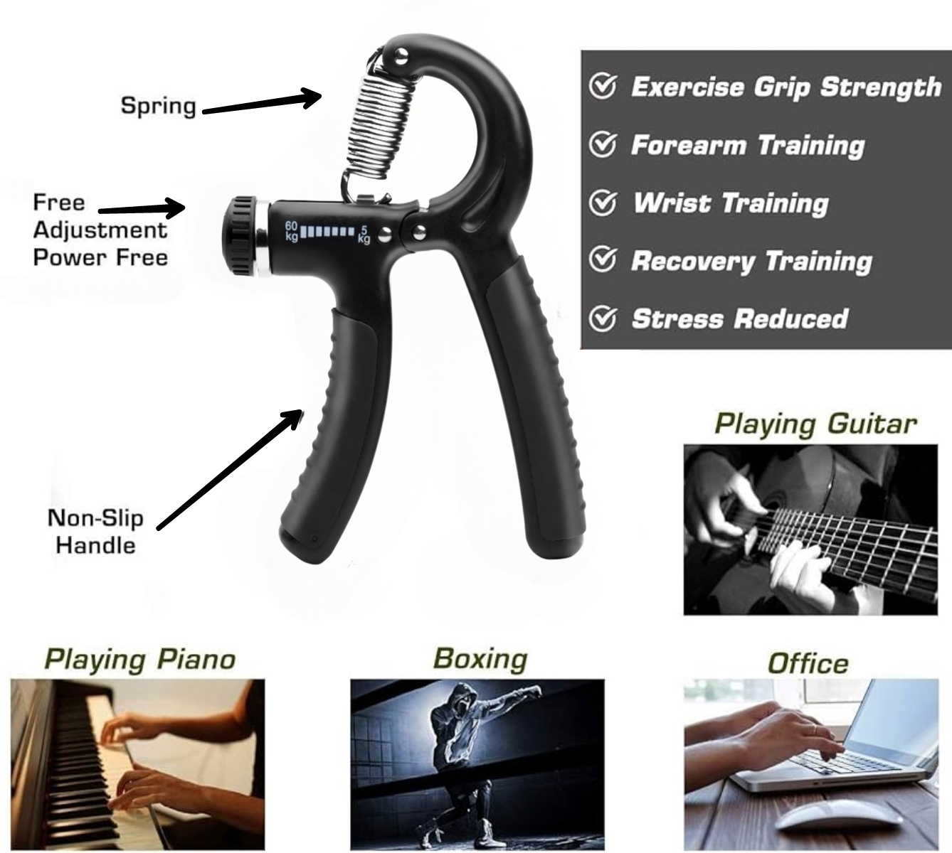 Hand Gripper for Men & Women for Gym Workout Hand Exercise - Image 2